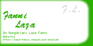 fanni laza business card